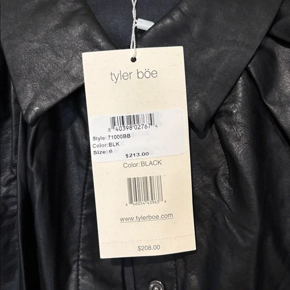 Tyler Boe Women's Veronica Leather Dress NWT size 6 - Picture 4 of 6